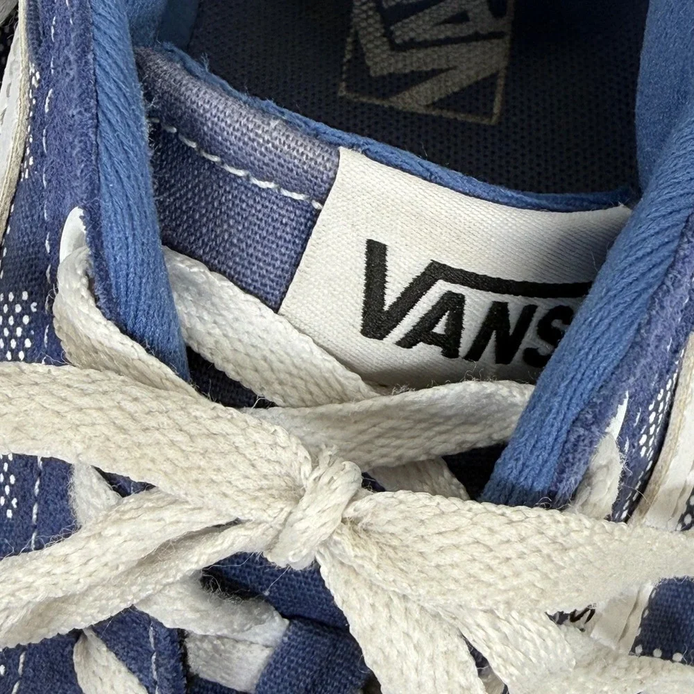 Vans Filmore Navy Blue Dotted Checkerboard Suede Canvas‎ Skate Shoes Low Top 13